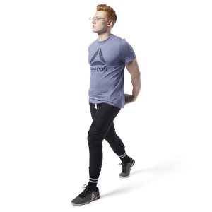 Reebok Training Essentials Marble Melange T Shirt Herren - Indigo - DE 976-HLO